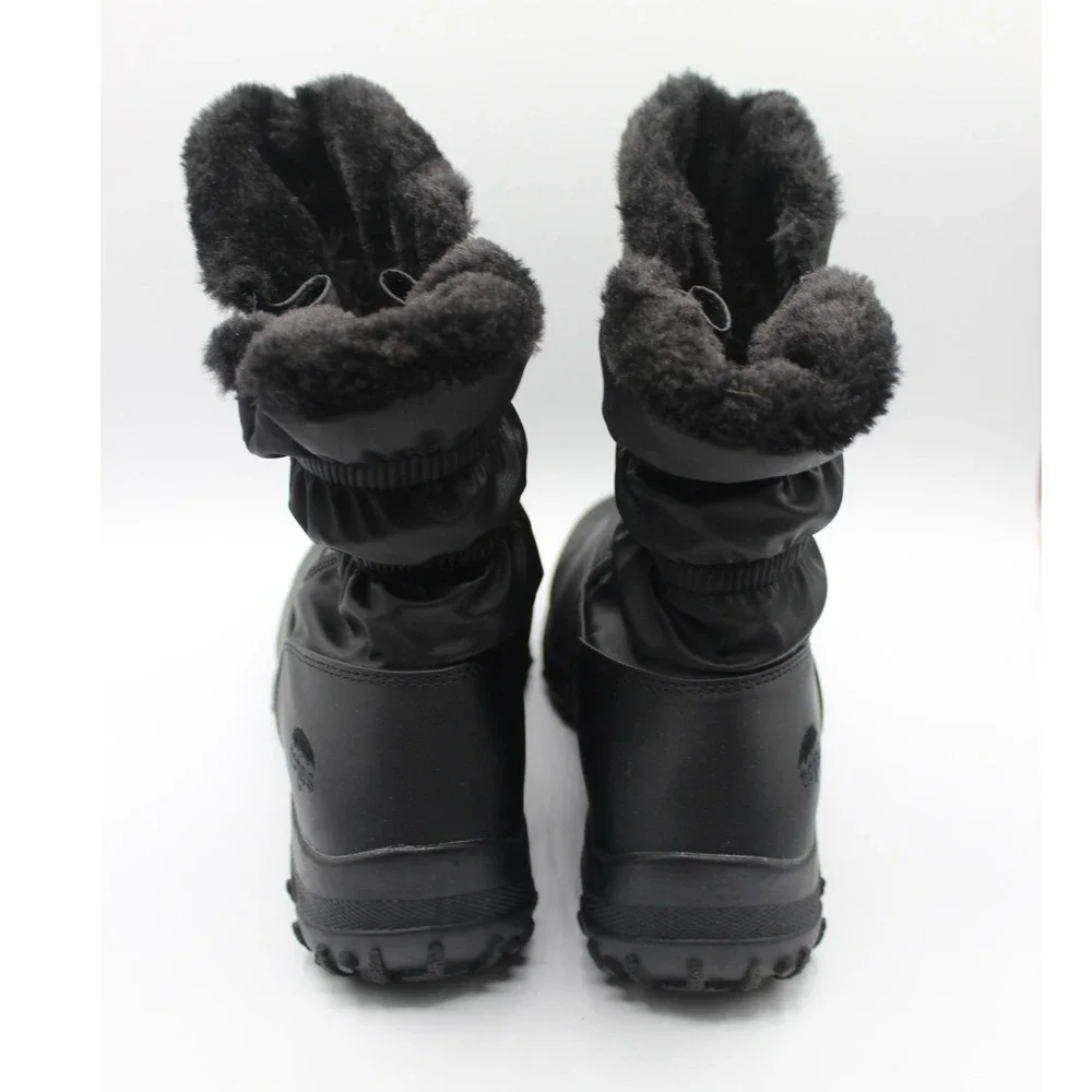 Totes Rikki W Womens Black Winter Boots Faux Fur Lined Side Zip Size 10W